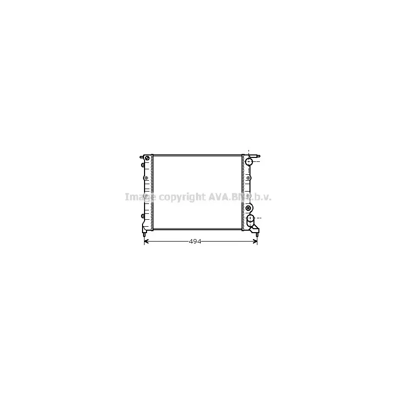 Radiateur, refroidissement du moteur AVA QUALITY COOLING RT2043