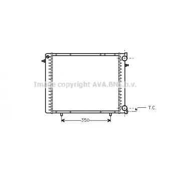 Radiateur, refroidissement du moteur AVA QUALITY COOLING RT2045