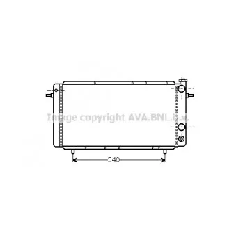 Radiateur, refroidissement du moteur AVA QUALITY COOLING RT2052