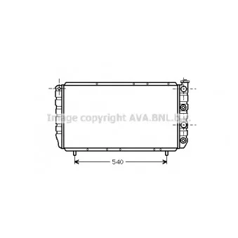 Radiateur, refroidissement du moteur AVA QUALITY COOLING RT2056