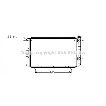 Radiateur, refroidissement du moteur AVA QUALITY COOLING RT2058