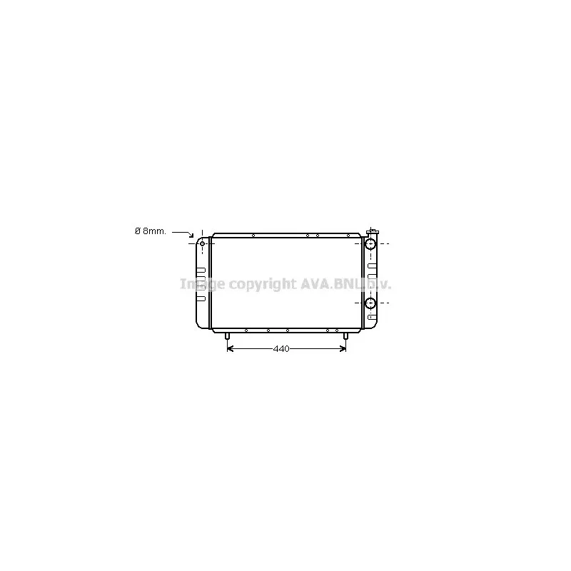 Radiateur, refroidissement du moteur AVA QUALITY COOLING RT2058