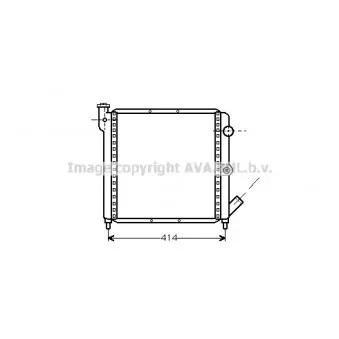 Radiateur, refroidissement du moteur AVA QUALITY COOLING RT2063