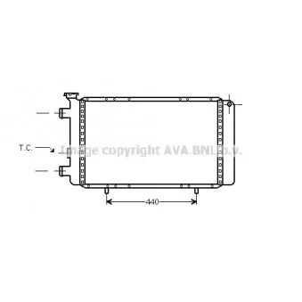 Radiateur, refroidissement du moteur AVA QUALITY COOLING RT2066