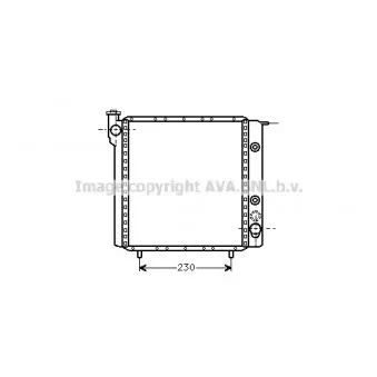 Radiateur, refroidissement du moteur AVA QUALITY COOLING RT2068