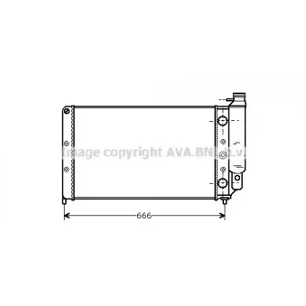 Radiateur, refroidissement du moteur AVA QUALITY COOLING RT2077
