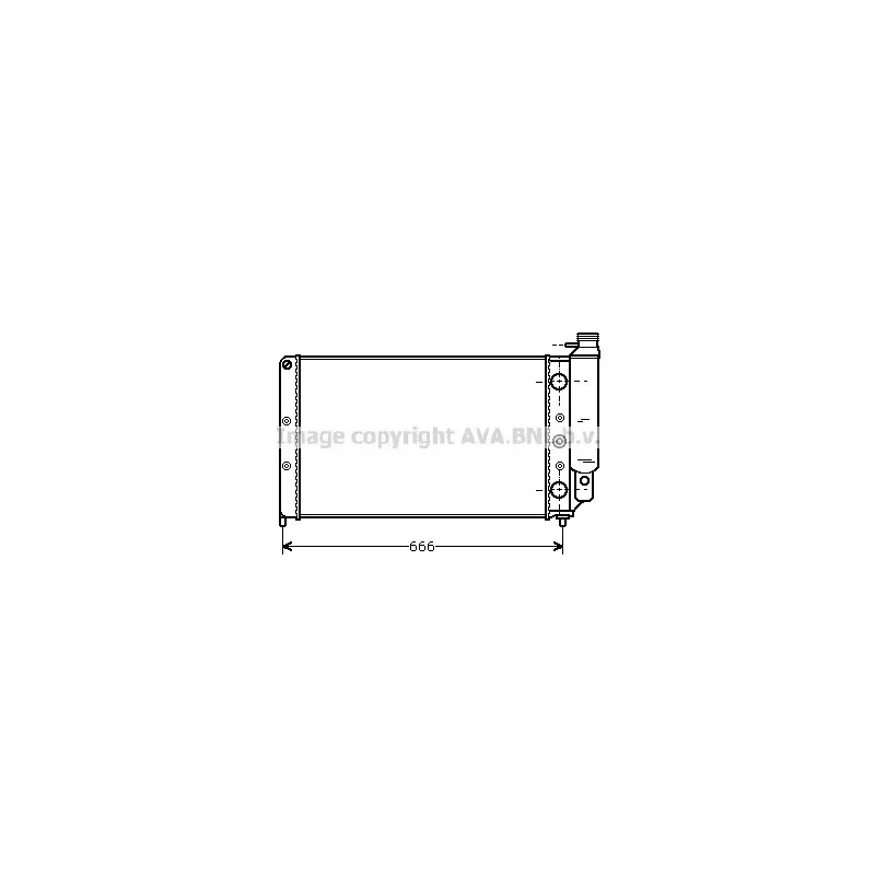 Radiateur, refroidissement du moteur AVA QUALITY COOLING RT2077