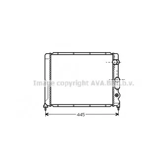 Radiateur, refroidissement du moteur AVA QUALITY COOLING RT2083