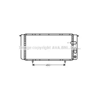 Radiateur, refroidissement du moteur AVA QUALITY COOLING RT2104