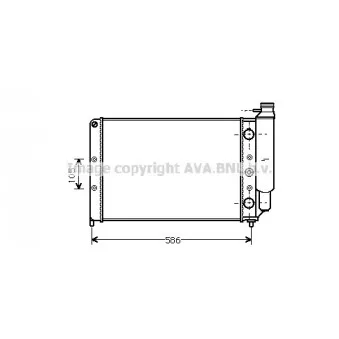 Radiateur, refroidissement du moteur AVA QUALITY COOLING RT2105