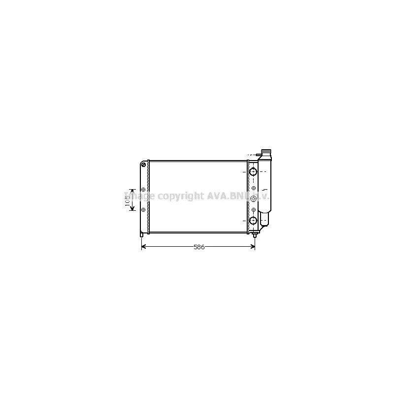 Radiateur, refroidissement du moteur AVA QUALITY COOLING RT2105