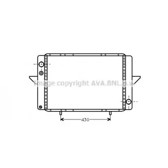 Radiateur, refroidissement du moteur AVA QUALITY COOLING RT2107