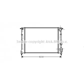 Radiateur, refroidissement du moteur AVA QUALITY COOLING RT2108