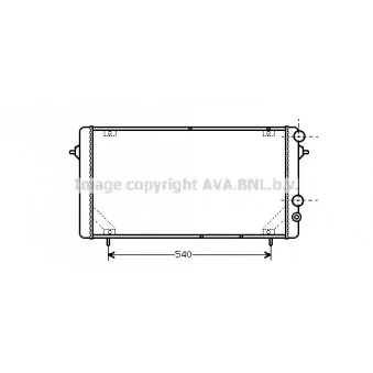 Radiateur, refroidissement du moteur AVA QUALITY COOLING RT2114