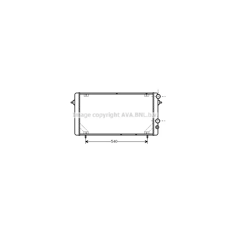 Radiateur, refroidissement du moteur AVA QUALITY COOLING RT2114
