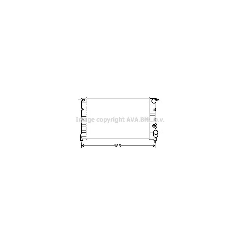 Radiateur, refroidissement du moteur AVA QUALITY COOLING RT2115