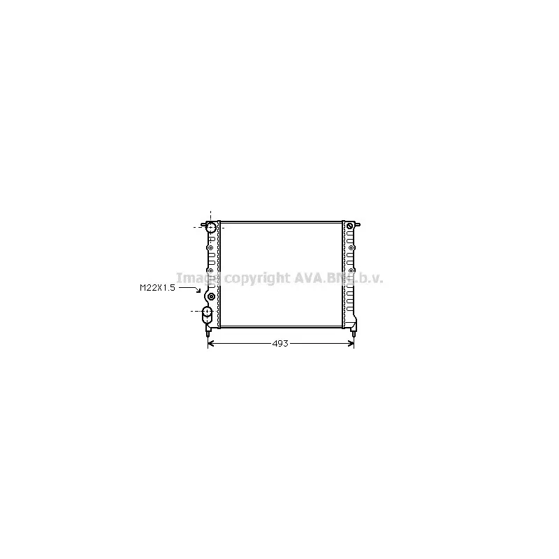 Radiateur, refroidissement du moteur AVA QUALITY COOLING RT2118