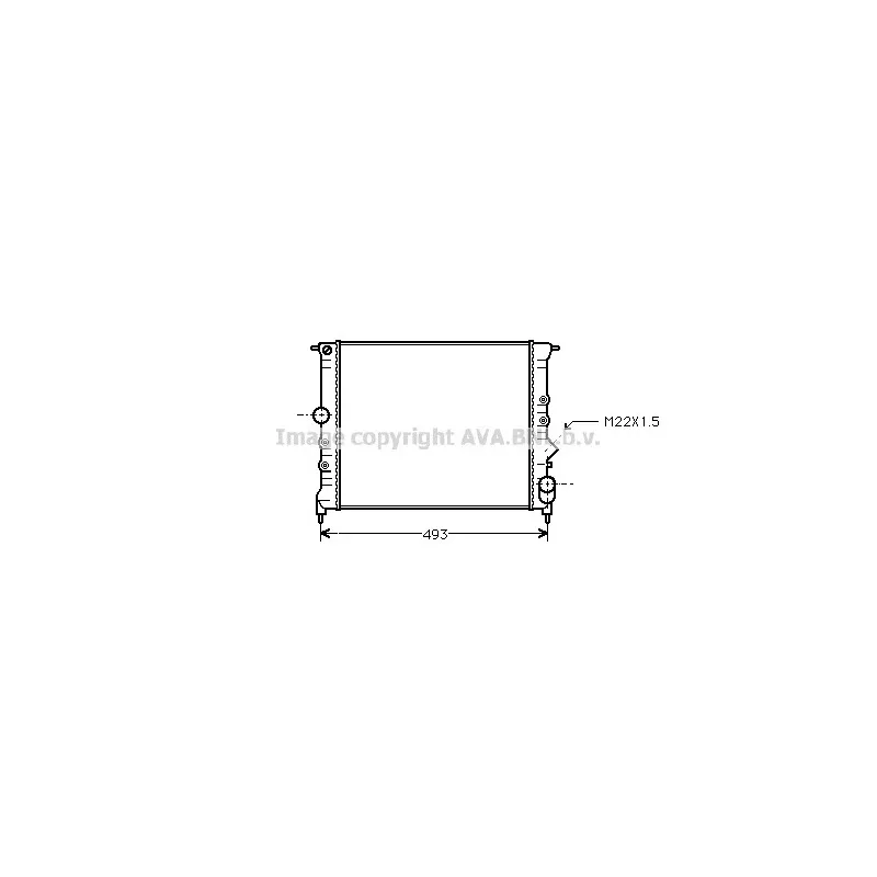 Radiateur, refroidissement du moteur AVA QUALITY COOLING RT2119