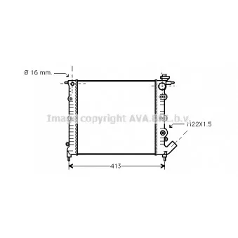 Radiateur, refroidissement du moteur AVA QUALITY COOLING