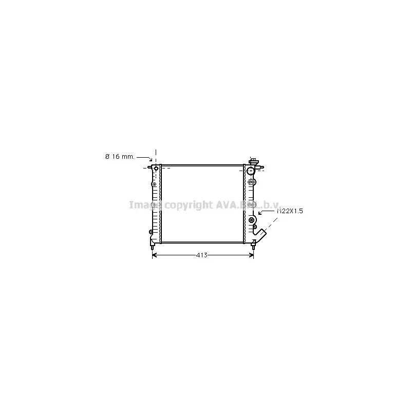 Radiateur, refroidissement du moteur AVA QUALITY COOLING RT2120