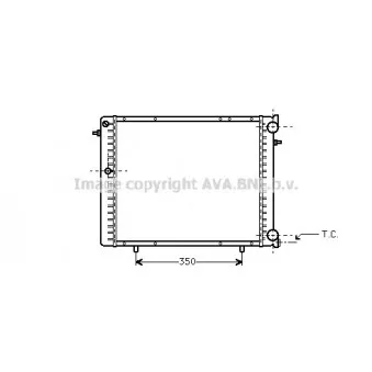 Radiateur, refroidissement du moteur AVA QUALITY COOLING RT2125