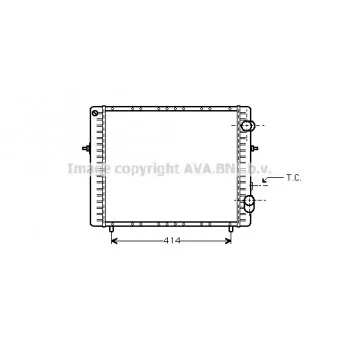 Radiateur, refroidissement du moteur AVA QUALITY COOLING RT2128