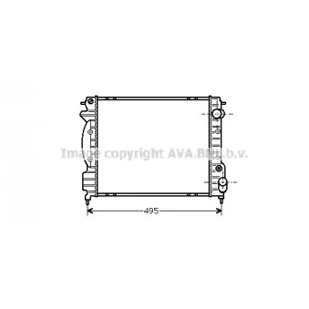 Radiateur, refroidissement du moteur AVA QUALITY COOLING RT2130