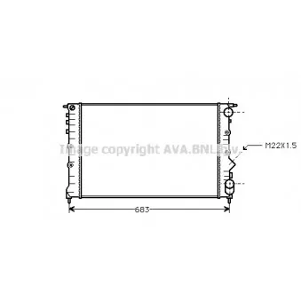 Radiateur, refroidissement du moteur AVA QUALITY COOLING RT2131