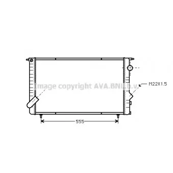 Radiateur, refroidissement du moteur AVA QUALITY COOLING