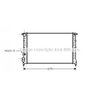 Radiateur, refroidissement du moteur AVA QUALITY COOLING RT2149