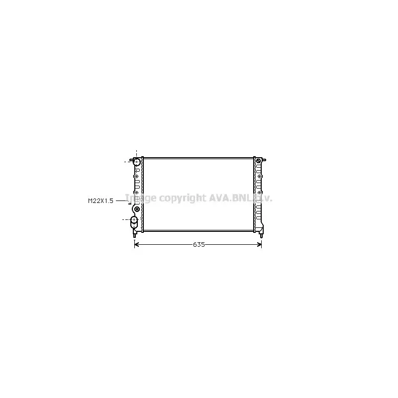 Radiateur, refroidissement du moteur AVA QUALITY COOLING RT2149