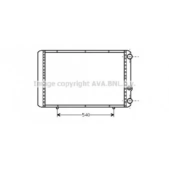 Radiateur, refroidissement du moteur AVA QUALITY COOLING RT2155