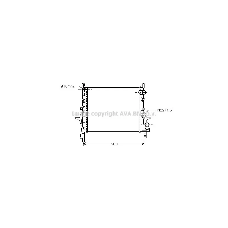 Radiateur, refroidissement du moteur AVA QUALITY COOLING RT2158