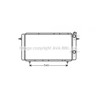 Radiateur, refroidissement du moteur AVA QUALITY COOLING RT2160