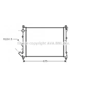 Radiateur, refroidissement du moteur AVA QUALITY COOLING RT2164