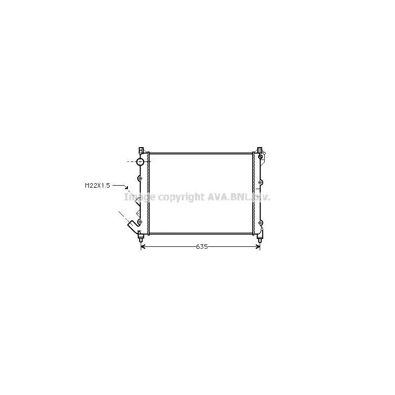 Radiateur, refroidissement du moteur AVA QUALITY COOLING RT2164