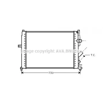 Radiateur, refroidissement du moteur AVA QUALITY COOLING RT2166