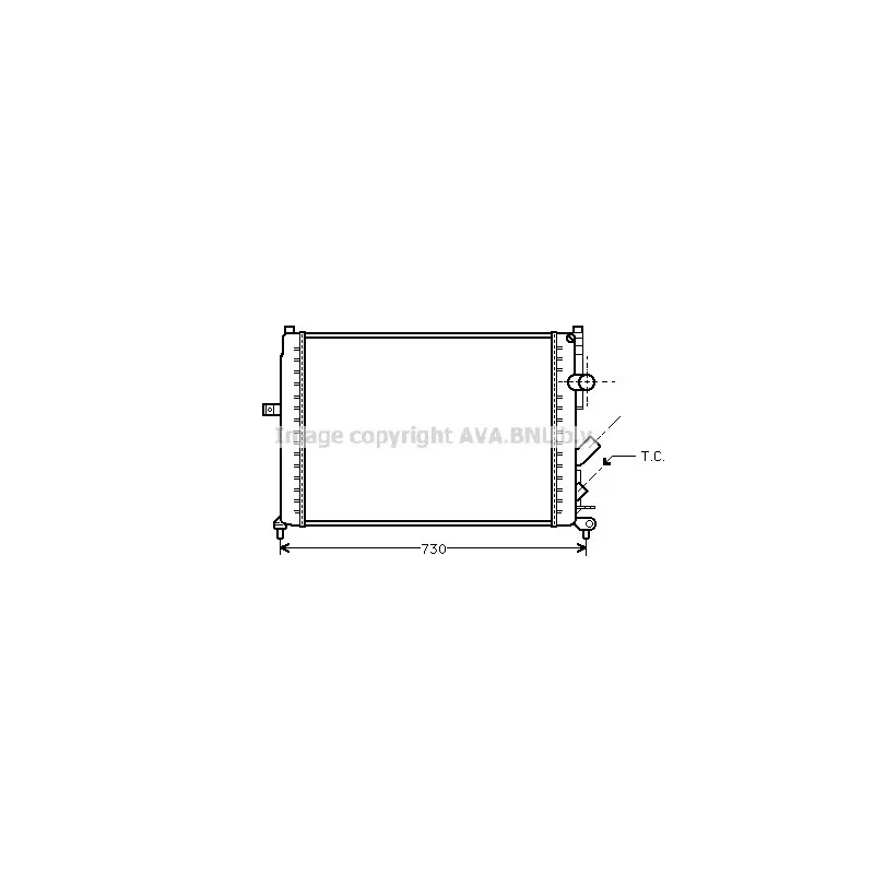 Radiateur, refroidissement du moteur AVA QUALITY COOLING RT2166