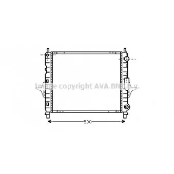 Radiateur, refroidissement du moteur AVA QUALITY COOLING RT2167