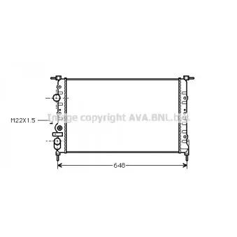 Radiateur, refroidissement du moteur AVA QUALITY COOLING RT2198