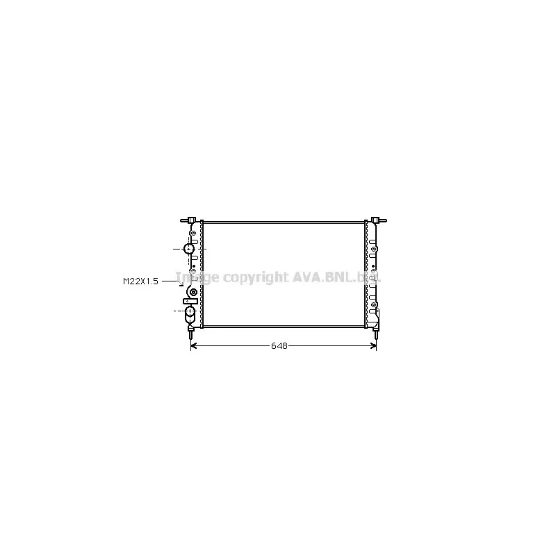 Radiateur, refroidissement du moteur AVA QUALITY COOLING RT2198