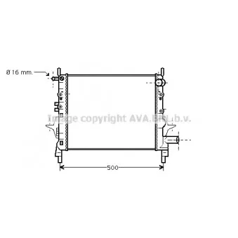 Radiateur, refroidissement du moteur AVA QUALITY COOLING RT2217