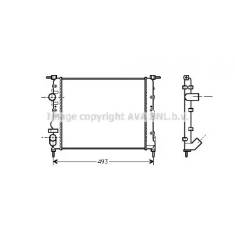 Radiateur, refroidissement du moteur AVA QUALITY COOLING RT2218