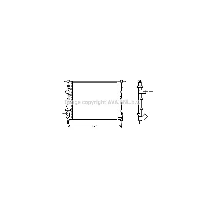 Radiateur, refroidissement du moteur AVA QUALITY COOLING RT2218