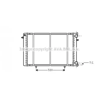 Radiateur, refroidissement du moteur AVA QUALITY COOLING RT2239