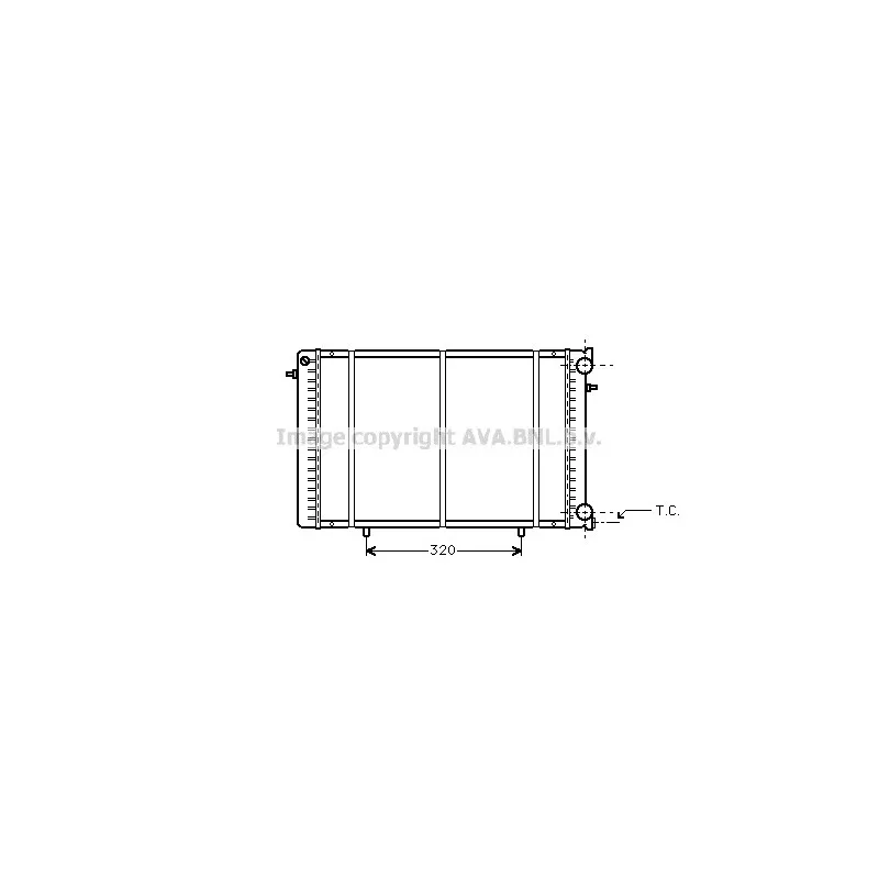 Radiateur, refroidissement du moteur AVA QUALITY COOLING RT2239