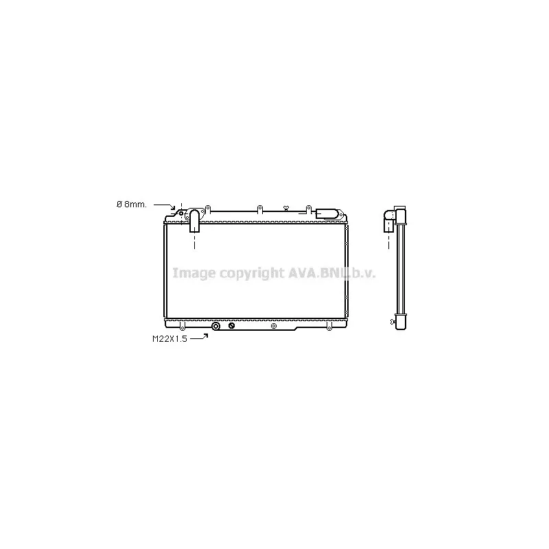Radiateur, refroidissement du moteur AVA QUALITY COOLING RT2240