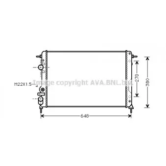 Radiateur, refroidissement du moteur AVA QUALITY COOLING RT2241