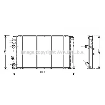 Radiateur, refroidissement du moteur AVA QUALITY COOLING RT2263