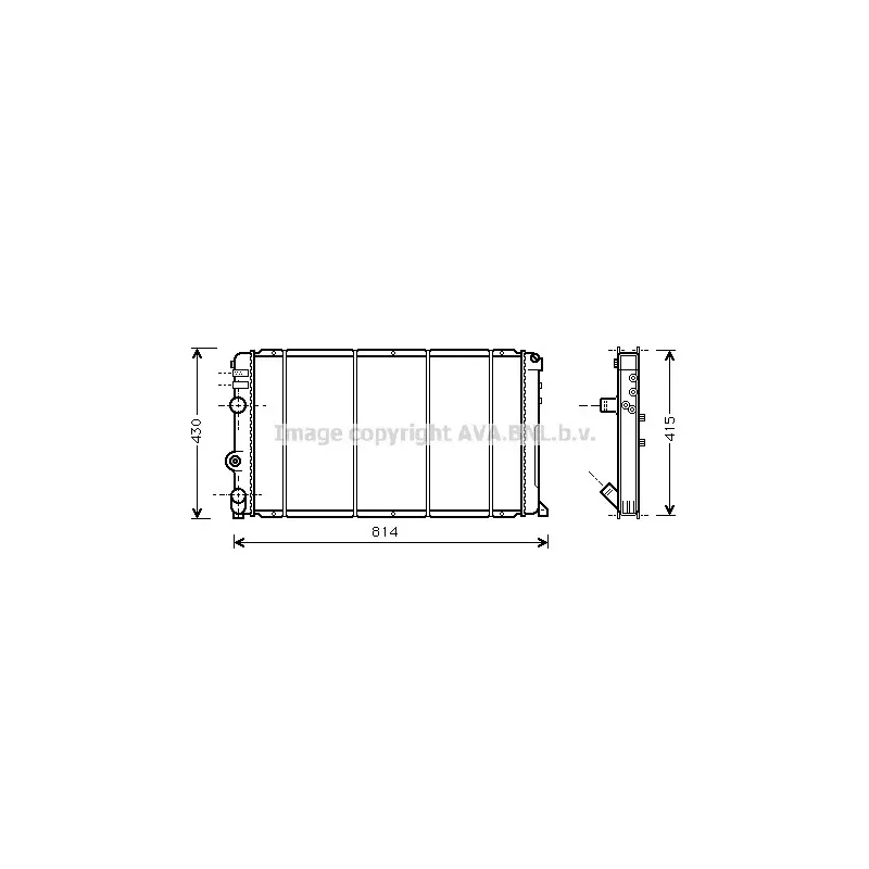 Radiateur, refroidissement du moteur AVA QUALITY COOLING RT2263